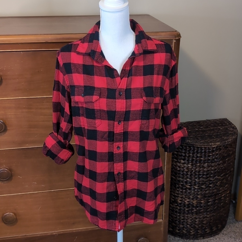 PLAID Goodfellow & Co. Buffalo Black & Red Plaid Flannel SZ M